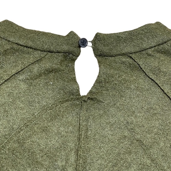 Isabel Marant Sweater Small Puffed Sleeve Pullover Alpaca Wool Dark Green - Picture 8 of 13